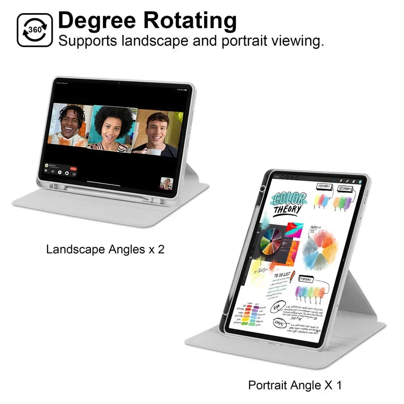 For Redmi Pad Pro 12.1 inch 360 Rotating Magnetic Smart Tablet Cover For Xiaomi Redmi Pad Pro 12.1 2024 Case with Pencil Holder