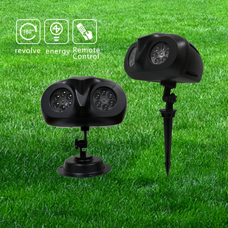 2025 Upgraded LED Snowflake Projector Light 2-in-1 Outdoor Waterproof Christmas Halloween Decor with Snowfall Pattern Party Lamp