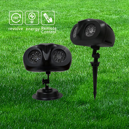 2025 Upgraded LED Snowflake Projector Light 2-in-1 Outdoor Waterproof Christmas Halloween Decor with Snowfall Pattern Party Lamp