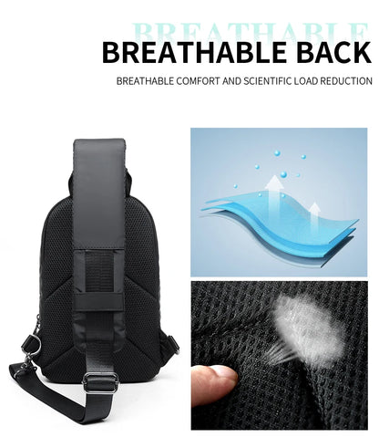 Waterproof Oxford Chest Bag for Men & Women – Lightweight Crossbody Sling