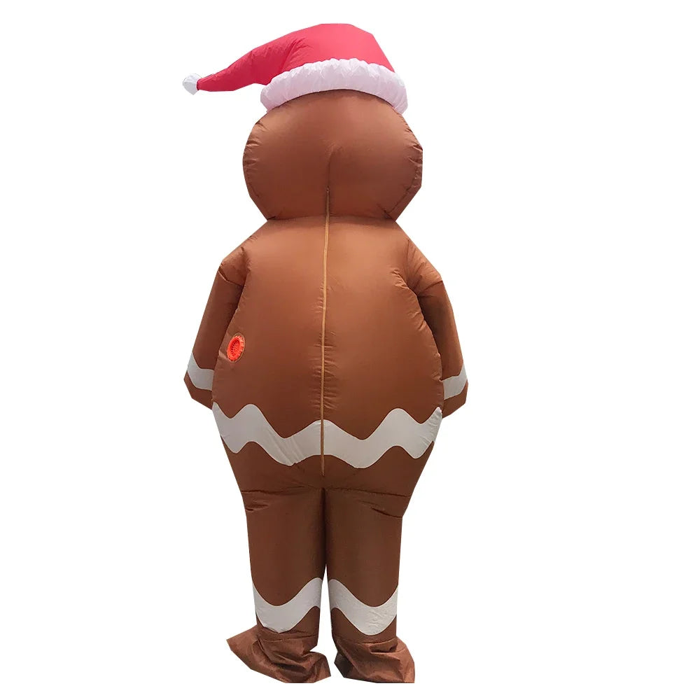 Christmas Inflatable Costume Santa Claus Snowman Gingerbread Tree Adult  Party Masquerade Role Play Holiday Gift