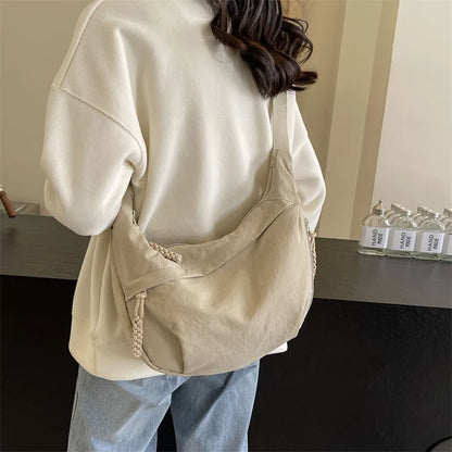 High-Capacity Nylon Crossbody Shoulder Bag for Women